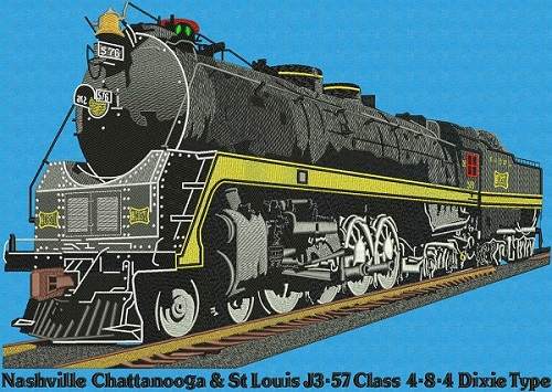 4-8-4 Dixie Type #576 with Clear Stack
