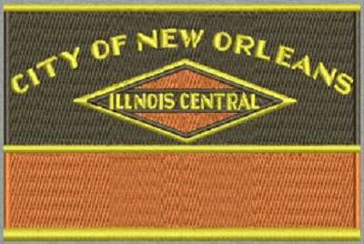 City of New Orleans logo on Baggage-Dormitory Car