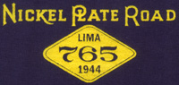 Nickel Plate Road Gold Script With LIMA #765 1944 Steam Logo