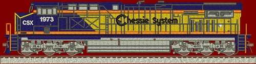 GE ES44AC #1973 Chessie System Heritage Scheme