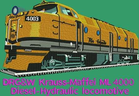 #4003 Krauss-Maffei ML-4000 Diesel-Hydraulic 3/4 View with Lettering Under Engine