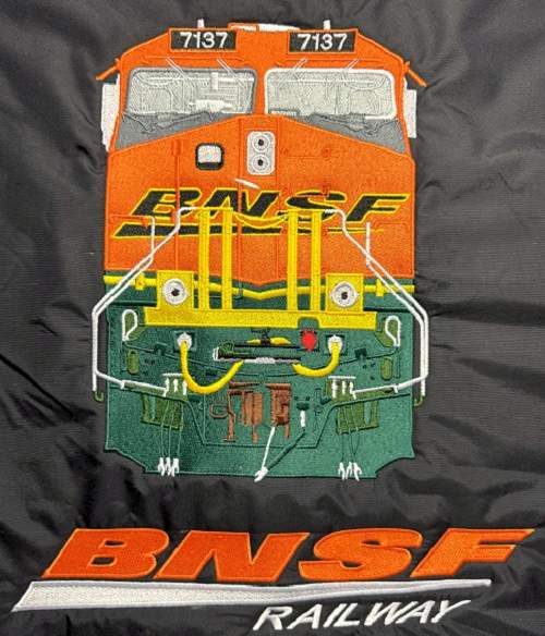 GE ES44C4 #7137 Front View with BNSF Logo Below
