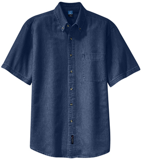 Short Sleeve Denim - Mens - Ink Blue - front