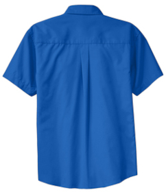 Dress Shirt - Short Sleeve - Strong Blue - back