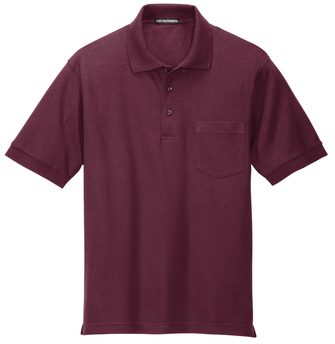 Short Sleeve Polo - Burgundy - front