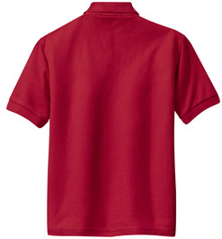 Youth Polo Shirt - Red - Back