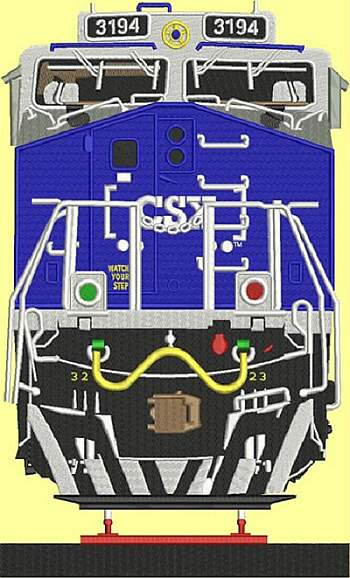 GE ES44AC #3194 Honoring Law Enforcement front view