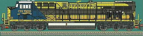 GE ES44AH #1900 Seaboard Air Line Heritage Scheme