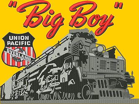 Big Boy 4014 3/4 View with Overland Shield