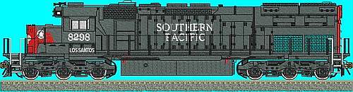 EMD SD-40-T2 Tunnel Motor #8298 with city name Los Santos