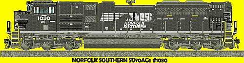EMD SD-70ACe 30th Anniversary of NS unit #1030