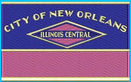 City of New Orleans logo on Baggage-Dormitory Car
